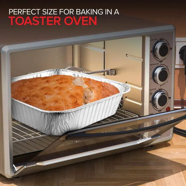 Alt view image 2 of 7 - 8x8 Foil Pans (20 Pack) 8 Inch Square Aluminum Pans - Foil Pans - Disposable Food Containers Great for Baking Cake, Cooking, Heating, Storing, Prepping Food
