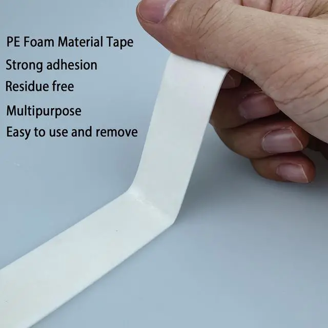 Alt view image 3 of 7 - 3M Double Sided Tape 1in x 16.5ft, Mounting Tape Heavy Duty, Removeable PE Foam Tape Strips, Strong Adhesive Tape Waterproof Free Damage for Paint Wall Picture Hanging Poster