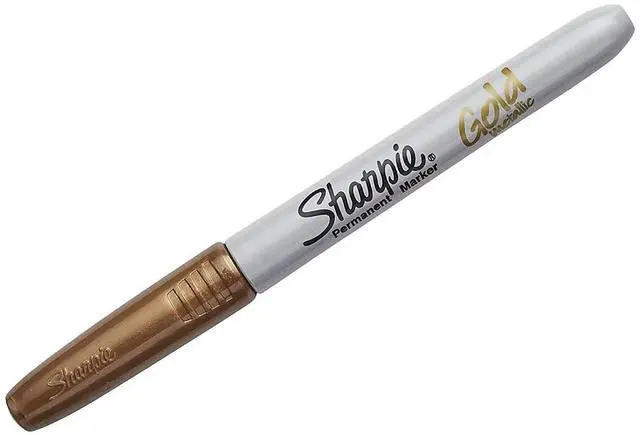 Alt view image 3 of 6 - Metallic Fine Point Permanent Markers 2/Pkg-Gold & Silver