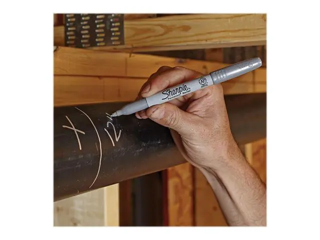 Alt view image 6 of 6 - Metallic Fine Point Permanent Markers 2/Pkg-Gold & Silver