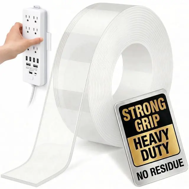 Main image of Double Sided Tape Heavy Duty, Clear Mounting Tape Nano Double Sided Adhesive Tape,Picture Hanging Adhesive Strips (9.85FT)