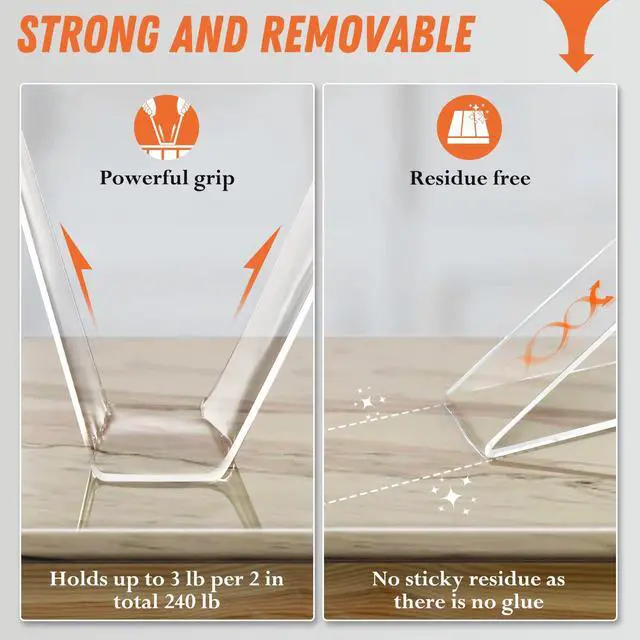 Alt view image 3 of 6 - Extra Large Double Sided Tape Heavy Duty Removable 1.18 Inch x 160 Inch, Clear & Tough Nano Tape, Multipurpose Mounting Tape Picture Hanging Strips Adhesive for Poster Carpet