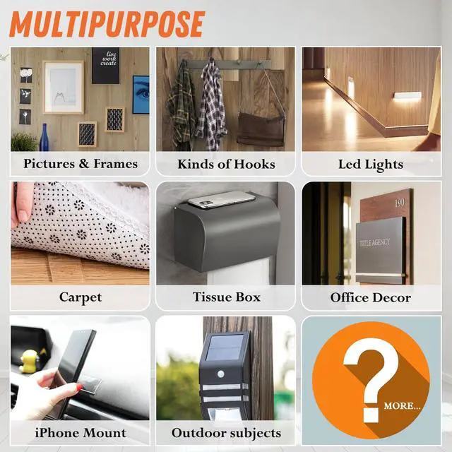 Alt view image 6 of 6 - Extra Large Double Sided Tape Heavy Duty Removable 1.18 Inch x 160 Inch, Clear & Tough Nano Tape, Multipurpose Mounting Tape Picture Hanging Strips Adhesive for Poster Carpet