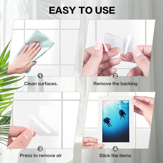 Alt view image 5 of 7 - 48PCS Nano Double Sided Adhesive Pads,Waterproof No Damage Removable Heavy Duty Mounting Tapes,Clear Residue-Free Strong Sticky Pads for Walls,Hanging Pictures, DIY Craft Home Office
