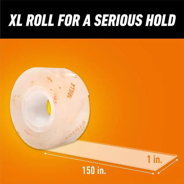Alt view image 6 of 7 - Invisible Hold Mounting Tape, 1" x 150" (Pack of 1), Clear Double Sided Tape for Strong, Permanent Indoor & Outdoor Hanging