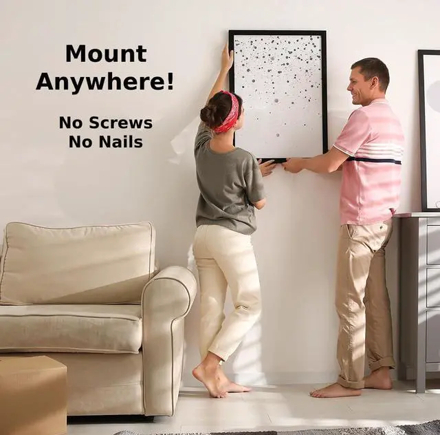 Alt view image 4 of 7 - Double Sided Tape Heavy Duty, Removable Nano Mounting Tape Safe For Most Walls & Floors, Traceless Adhesive Strips, Weatherproof - Strong Hold For Hanging Pictures, Posters & Doorbell Cameras