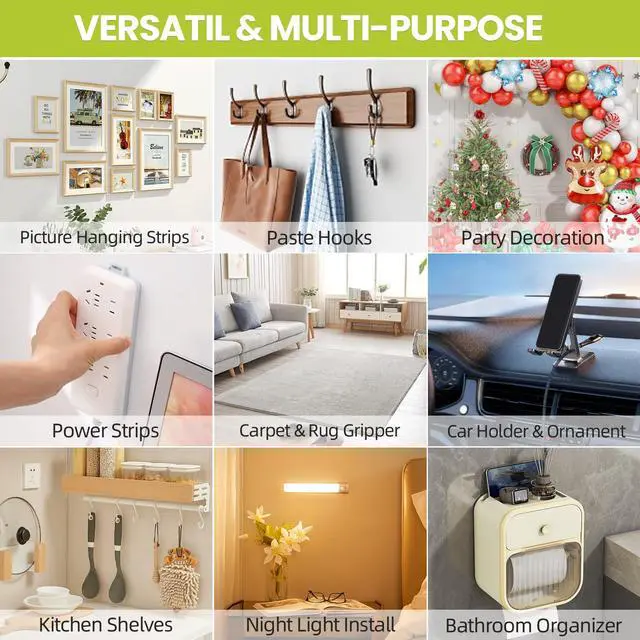 Alt view image 7 of 7 - Double Sided Tape Heavy Duty, Removable Nano Double Sided Adhesive Tape, Clear Mounting Tape Picture Hanging Adhesive Strips Waterproof for Walls Photo Crafts Carpet Poster, 0.39" x 16.5FT