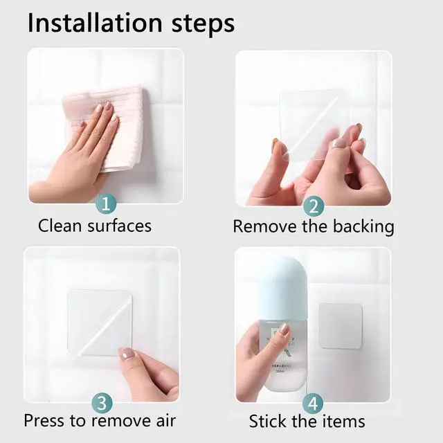 Alt view image 4 of 6 - Heavy Duty Double Sided Tape, Clear Reusable Mounting Tape Picture Hanging Adhesive Tape Removable Wall Tape Adhesive Poster Tape