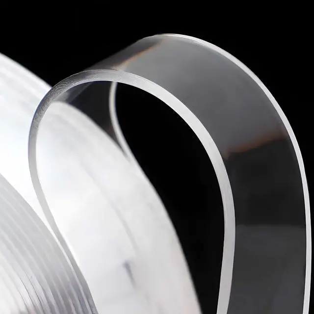 Alt view image 4 of 7 - 2Rolls, Nano Double Sided Mountinging Tape, Adhesive-self Heavy Duty Tape, 2 Sides Sticky Tack Tape for Painted Walls AC Hanging Clear, 0.7in×10fts, 20fts Total Long