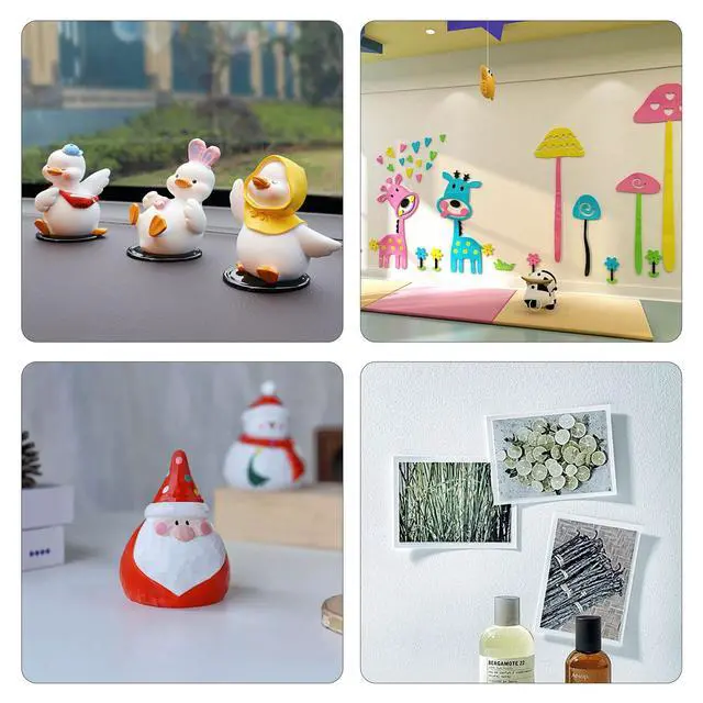 Alt view image 6 of 6 - Heavy Duty Double Sided Tape, Clear Reusable Mounting Tape Picture Hanging Adhesive Tape Removable Wall Tape Adhesive Poster Tape