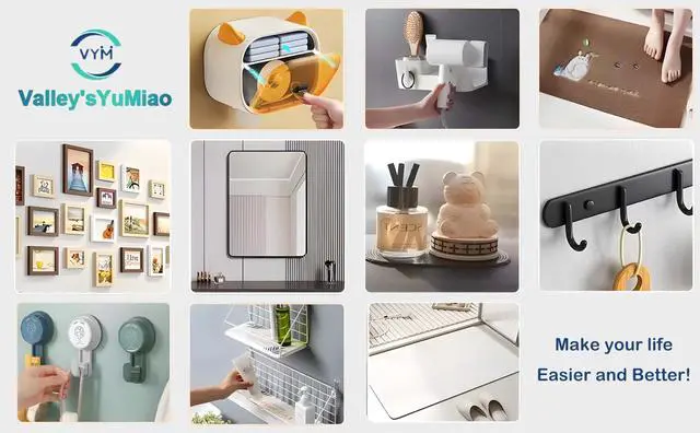Alt view image 5 of 7 - 2Rolls, Nano Double Sided Mountinging Tape, Adhesive-self Heavy Duty Tape, 2 Sides Sticky Tack Tape for Painted Walls AC Hanging Clear, 0.7in×10fts, 20fts Total Long