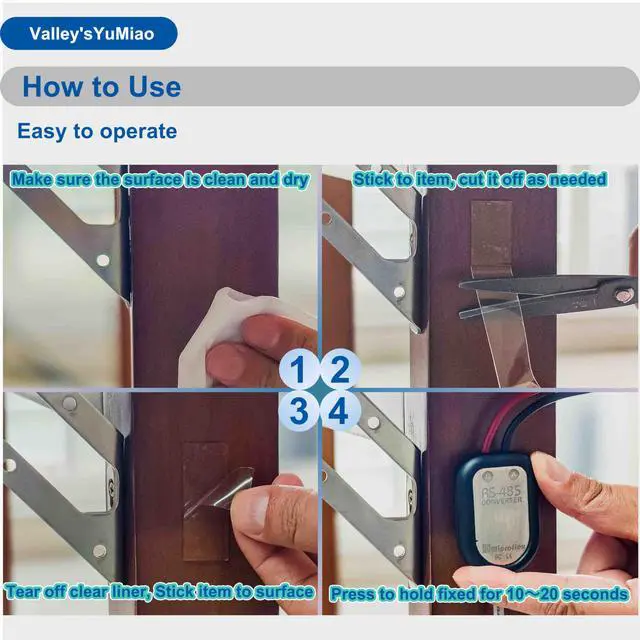 Alt view image 7 of 7 - 2Rolls, Nano Double Sided Mountinging Tape, Adhesive-self Heavy Duty Tape, 2 Sides Sticky Tack Tape for Painted Walls AC Hanging Clear, 0.7in×10fts, 20fts Total Long