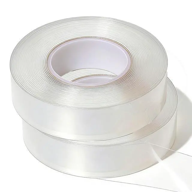 Alt view image 2 of 7 - 2Rolls, Nano Double Sided Mountinging Tape, Adhesive-self Heavy Duty Tape, 2 Sides Sticky Tack Tape for Painted Walls AC Hanging Clear, 0.7in×10fts, 20fts Total Long