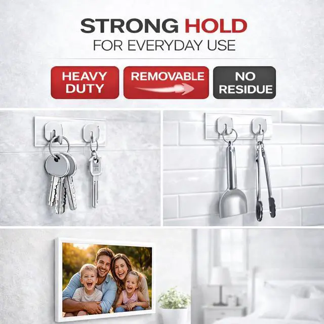 Alt view image 5 of 7 - Double Sided Tape Heavy Duty 1.18" x 9.85 Ft Nano Gel Mounting Tape, Removable & Reusable, No Residue, for Walls, Glass, Tile, Picture Frames, Carpet & LED Strips (Crystal Clear)