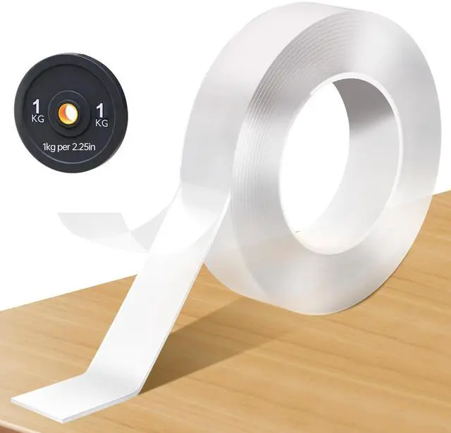 Main image of Double Sided Tape Heavy Duty, mounting Picture Hanging Adhesive Strips, DIY Extra Large Nano Tape for Wall Water Proof/Weather Proof Double Sided Tape, T002 (M, 0.07 in*1.18 in*10 Feet)