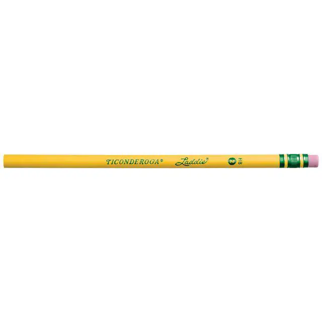 Alt view image 2 of 7 - Laddie Wood-Cased Pencils, #2 HB Soft, With Erasers, Yellow, 12 Count