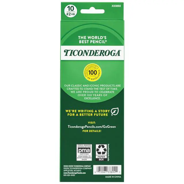 Alt view image 3 of 7 - Wood-Cased Pencils, Pre-Sharpened, 2 HB Soft, Yellow, 10 Count
