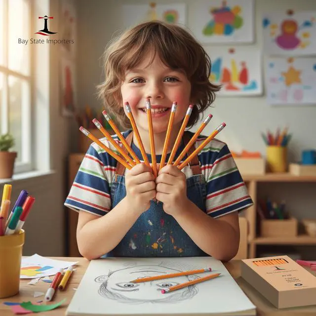Alt view image 5 of 6 - #2 HB Pencils Bulk 50 Pack | Pre-Sharpened Yellow Wood Pencils with Erasers, Smooth Writing for School, Classroom, Teachers, Office, Exams & Drawing