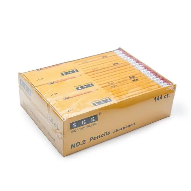 Alt view image 4 of 4 - 144 Count Pre-sharpened #2 Pencils with Erasers Bulk Yellow HB Lead Pencils for Classroom, Home & Back to School No.2 Pencil Box, 144/Box