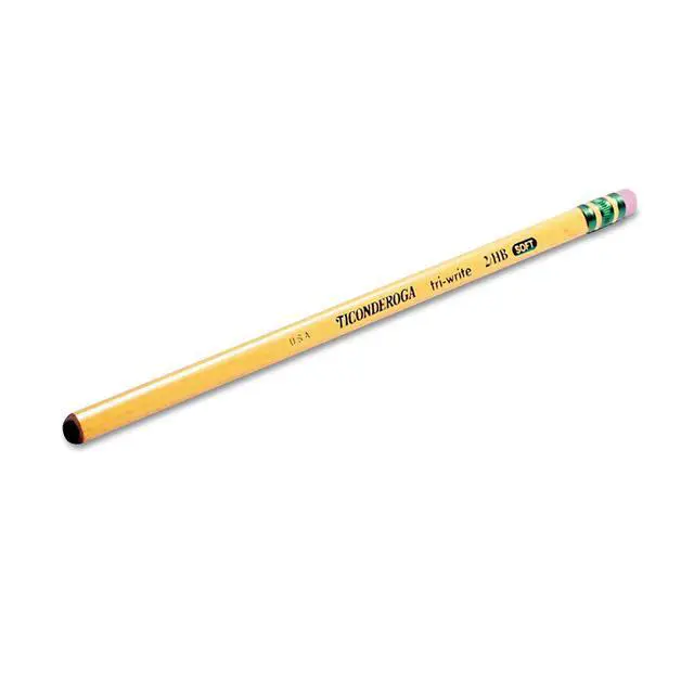Alt view image 4 of 7 - Tri-Write Wood-Cased Pencils, 2HB Soft, Yellow, 12 Count