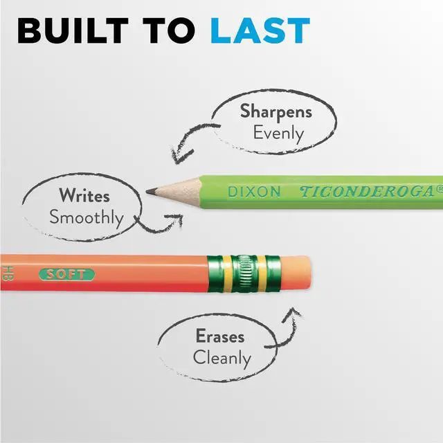 Alt view image 4 of 7 - Wood-Cased Pencils, Pre-Sharpened, #2 HB Soft, Neon Colors, 18 Count