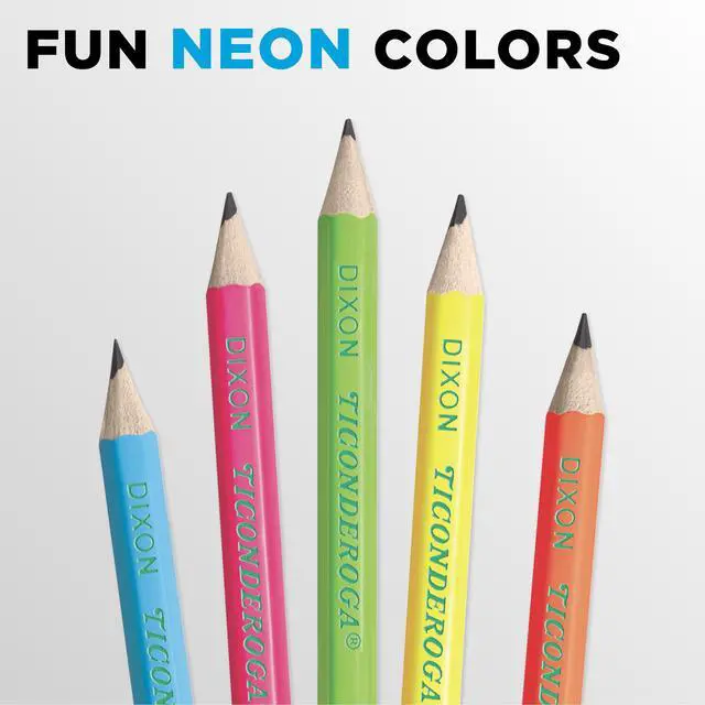 Alt view image 5 of 7 - Wood-Cased Pencils, Pre-Sharpened, #2 HB Soft, Neon Colors, 18 Count