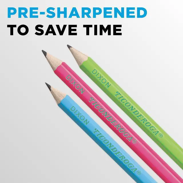 Alt view image 6 of 7 - Wood-Cased Pencils, Pre-Sharpened, #2 HB Soft, Neon Colors, 18 Count