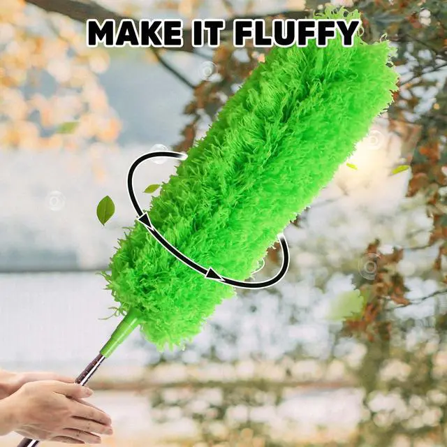 Alt view image 7 of 7 - Cobweb Duster with Extension Pole, Ceiling Fan Duster with Long Handle, Spider Web Brush Flat Duster for Under Appliances High Ceilings Outdoor