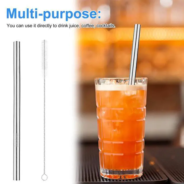 Alt view image 6 of 7 - 4 Pack Stainless Steel Replacement Straw for Hydrojug Traveler 32 oz, 4 Reusable Water Bottle Straws with 2 Cleaning Brush for Hydrojug Traveler Tumbler Parts Accessories, Dishwasher Safe