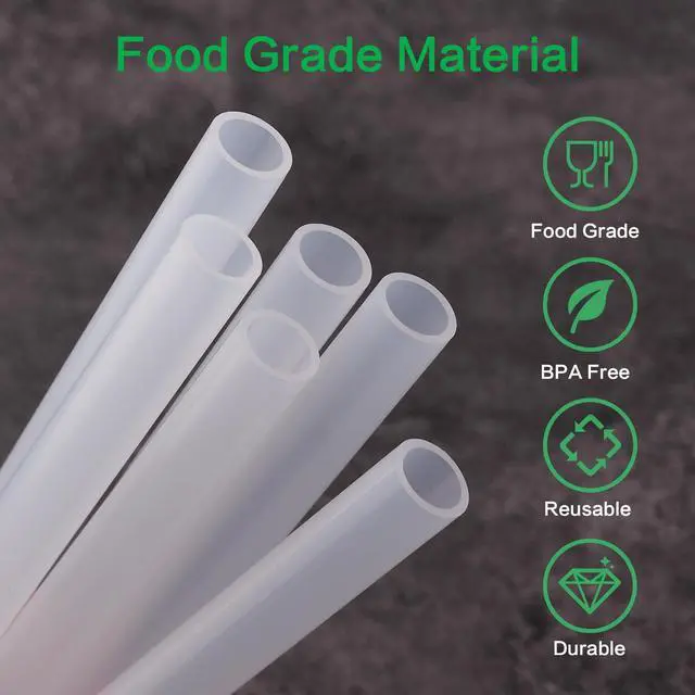 Alt view image 5 of 6 - Replacement Straws for Ello Pop & Fill Stainless Steel Water Bottle-Reusable Plastic Straws Compatible with Ello Quick Fill Technology Cup 16,18,22,32,40 oz