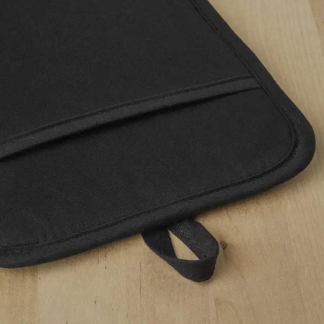 Alt view image 3 of 4 - Ribbed Soft Silicone Pot Holder 2-Pack Set, Matte Black, 7"x9"