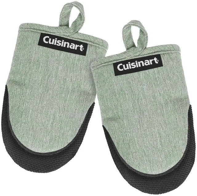 Main image of Cuisinart Mini Oven Mitts 5.5 x 7 Heat-Resistant Kitchen Mitts for Oven with Non-Slip Neoprene Palm, Cotton Filling, and Fabric Loop Durable Oven Mitt Set for Cooking & Baking (Chambray)
