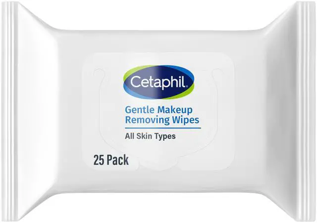 Main image of Gentle Makeup Removing Face Wipes, Daily Cleansing Facial Towelettes Gently Remove Makeup, Fragrance and Alcohol Free, 25 Count