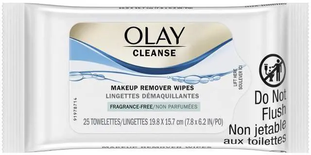 Main image of Cleanse Makeup Remover Wipes, Fragrance Free, 25 count