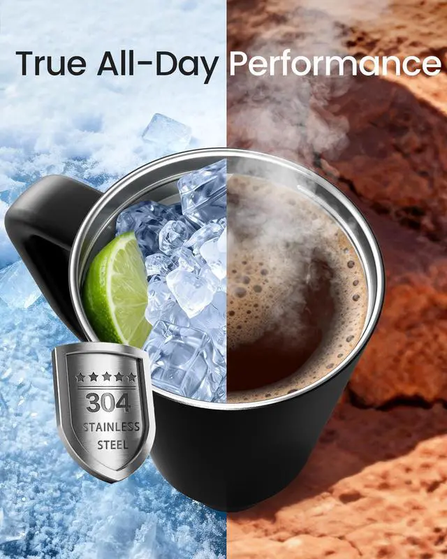 Alt view image 5 of 7 - Insulated Mug 100% Spill Resistant Insulated Water Bottle for Iced Coffee & Hot Drinks - Fits Car Cup Holder, Ideal Gift, 2 Straws & Silicone Boot - FlexSlide White 32 oz