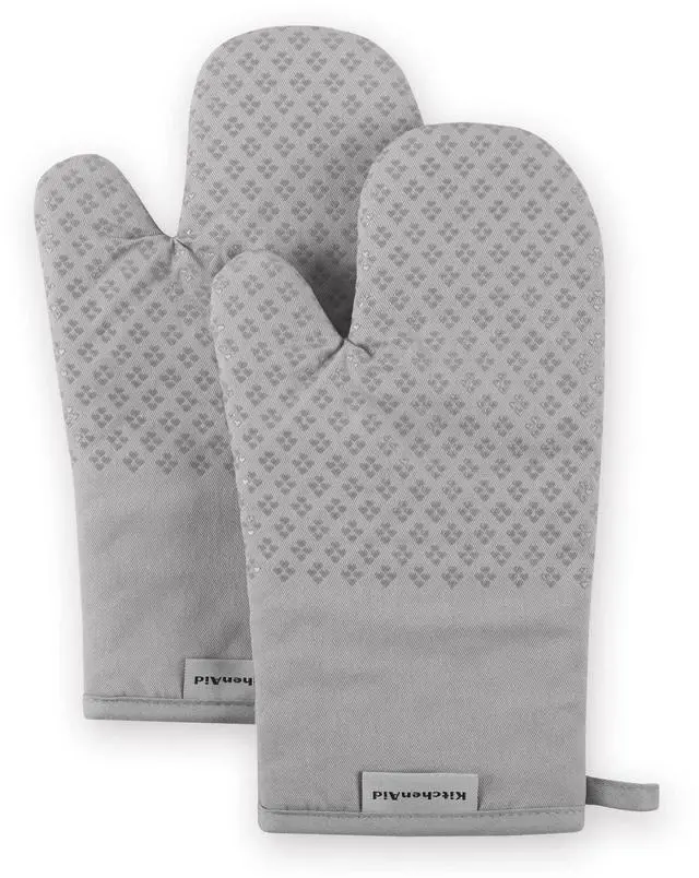 Main image of Asteroid Oven Mitt Set, 7"x12.5", Grey, 2 Piece