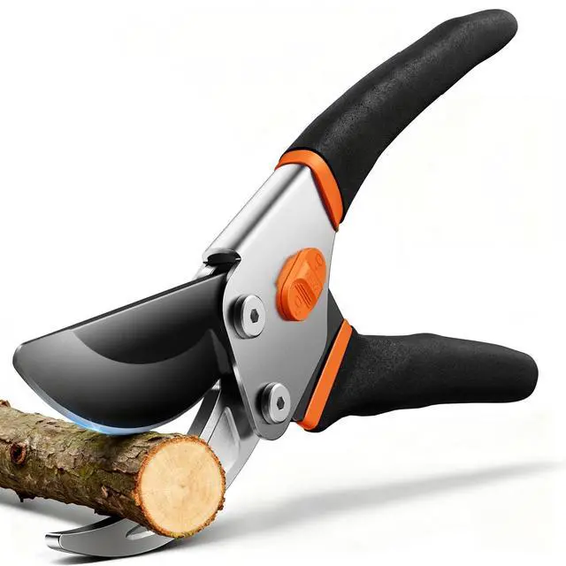 Main image of Pruning Shears, 8.5 Professional Garden Pruner with Jam-Proof Spring & Ever-Sharp SK5 Blade, Ergonomic Bypass Clippers for Rose, Tree Trimming, Heavy Duty Bonsai Scissor for Weak Hand