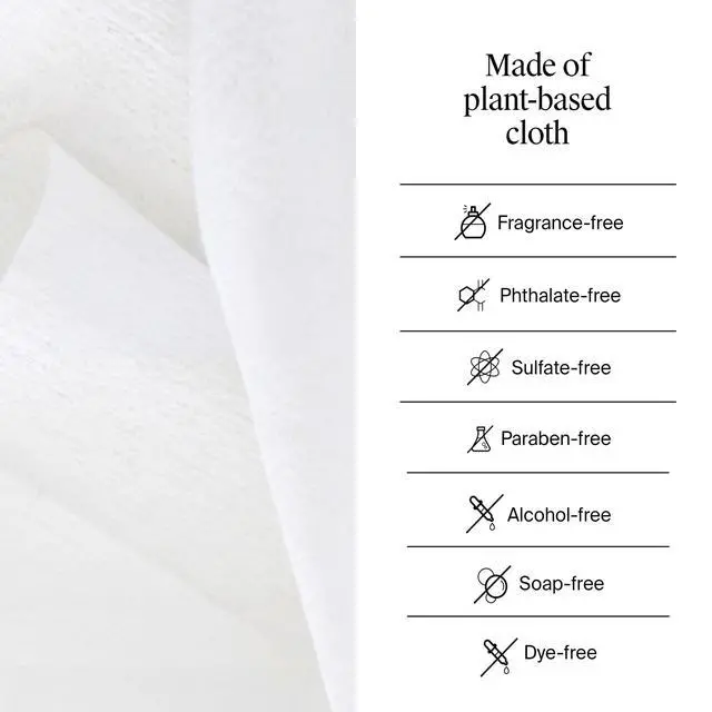 Alt view image 5 of 7 - Makeup Remover Wipes for Face Daily, Fragrance-Free, Gently Removes Oil, Dirt, and Waterproof Makeup in a Simple Fully Plant-Based Cloth, 25 ct