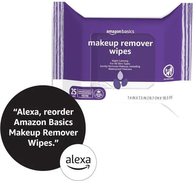 Alt view image 4 of 4 - Makeup Remover Wipes, Night Calming, Gentle Cleansing, Plant Based, Alcohol-Free, Removes Waterproof Mascara, Dermatologist Tested, 25 Count, 1-Pack