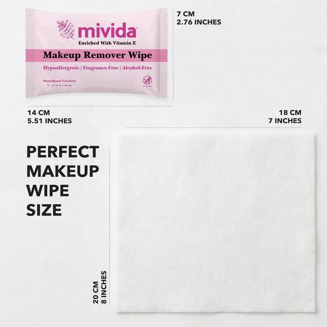 Alt view image 7 of 7 - 40 Count Hypoallergenic Makeup Wipes Individually Wrapped with Vitamin E | Dermatologist Tested Face Wipes | Alcohol-Free, Fragrance Free Individual Makeup Remover Wipes for Sensitive Skin