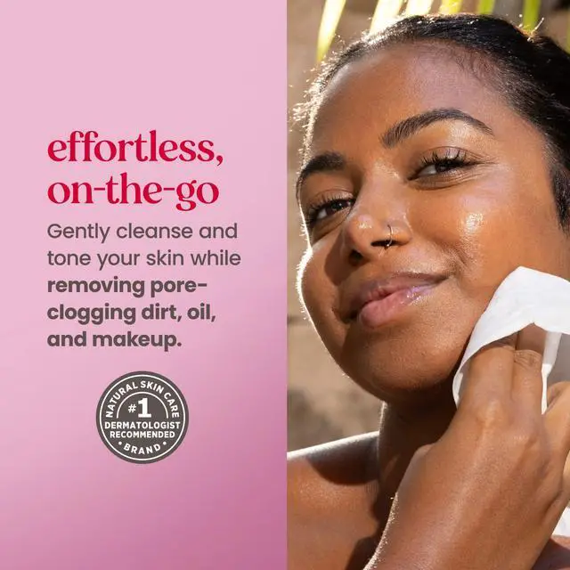 Alt view image 4 of 7 - Micellar Rose Water Facial Towelettes, 100% Plant Based Cloth; 99% Natural Origin; Remove Makeup, Cleanse, Hydrate; No Greasy, Oily Residue; All Skin Types; 30 Ct, Pack of 3 (Pack May Vary)