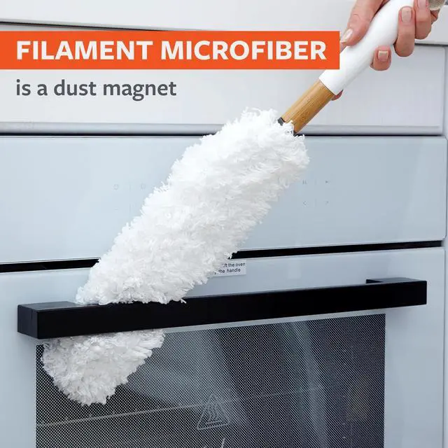 Alt view image 2 of 5 - Dust Whisperer Microfiber Duster Refill - Extendable, Washable, For Ceiling Fans, Blinds, Furniture