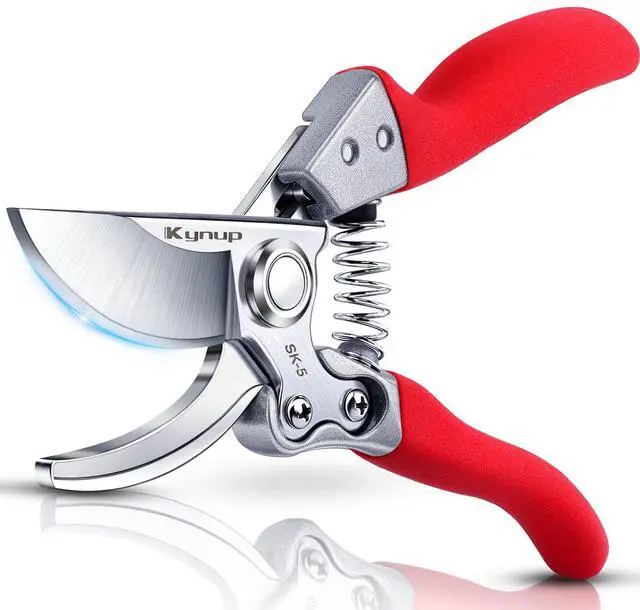 Main image of 8.6" Professional Pruning Shears for Gardening, SK5 Stainless Steel Garden Hand Pruners for Heavy Duty Clean Cuts 4X Easier, Garden Scissors for Arthritis Left Handed, Secure Safety Lock