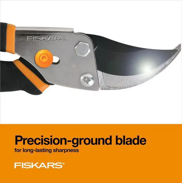 Alt view image 4 of 7 - Bypass Pruning Shears, 5/8" Cut Capacity Gardening Scissors, Self-Cleaning Sap Groove Prevents Sticking, Non-Slip Grip for Cutting Stems & Branches, Sharp Steel Blades w/ Low-Friction Coating