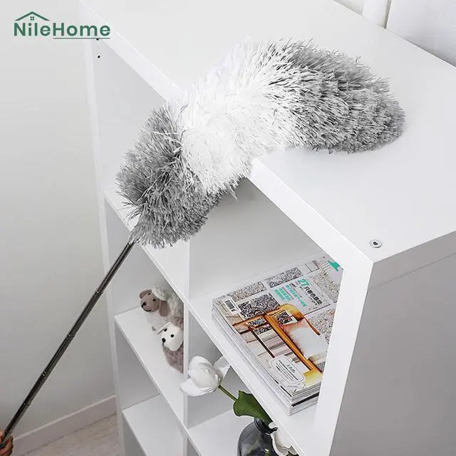 Alt view image 7 of 7 - Extra-Long Dusters with Extension Pole 100-inch for Cleaning Bendable Microfiber Head Washable Ceiling Fan Cleaner Duster for Corner