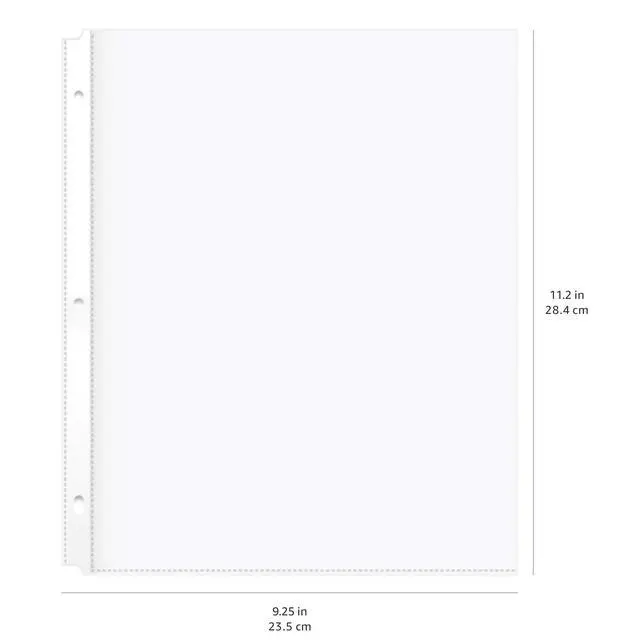 Alt view image 5 of 6 - Durable Clear Sheet Protectors for 3 Ring Binder, 8.5 in x 11 in, 3 holes, 200 Pack