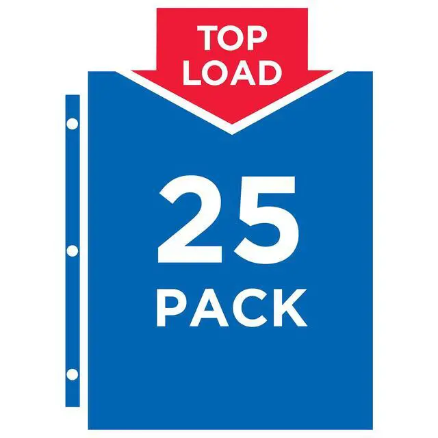Alt view image 3 of 7 - Clear High-Capacity Sheet Protectors, Hold 50 Sheets, Heavyweight, 25 Multi Page Protectors (74171)