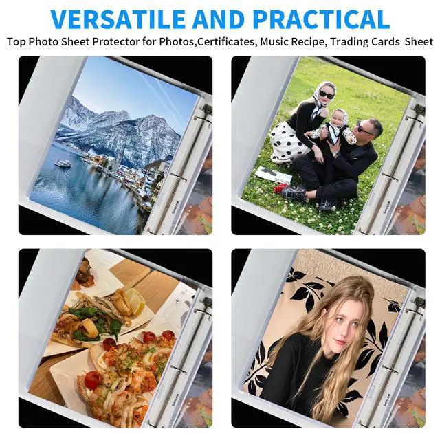 Alt view image 2 of 7 - Sheet Protectors 500 Page,Page Protector 8.5" x 11" Upgraded Clear Plastic Page Protectors,for 3 Ring Binder, Top Loading Paper Protector with Reinforced Holes,Holds Multiple SheetsLetter Size