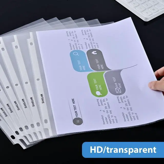 Alt view image 3 of 7 - Sheet Protectors 500 Page,Page Protector 8.5" x 11" Upgraded Clear Plastic Page Protectors,for 3 Ring Binder, Top Loading Paper Protector with Reinforced Holes,Holds Multiple SheetsLetter Size