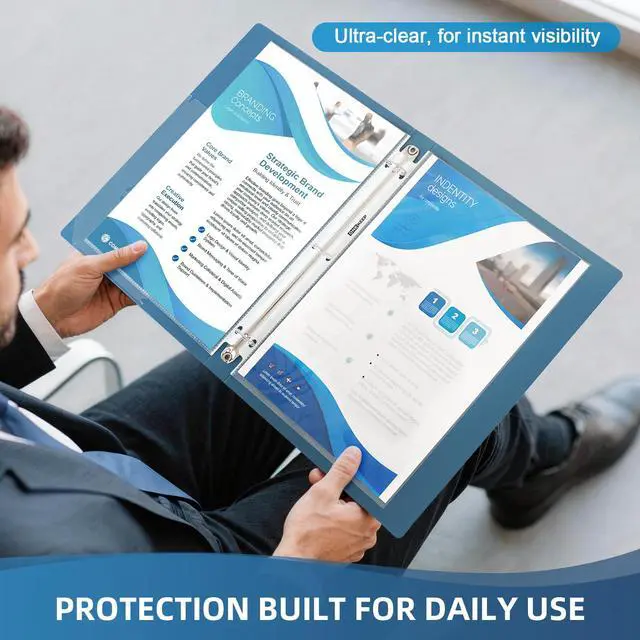 Alt view image 6 of 7 - 100 Pack Sheet Protectors, Top Loading Reinforced 3-Hole Page